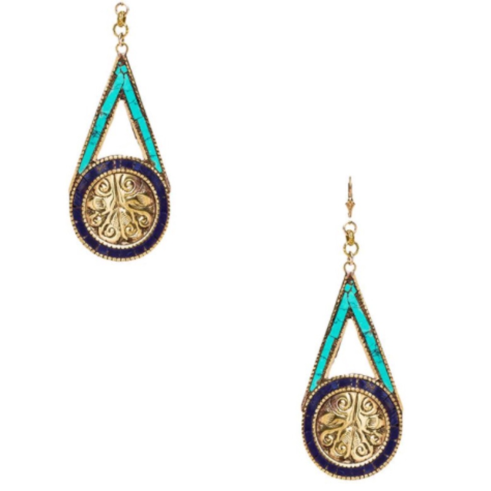 Natalie B Jewelry Arrow Tibet Earrings